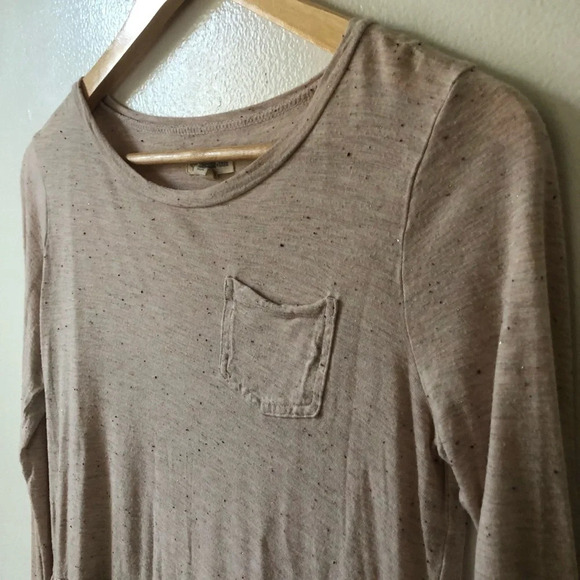 ☀️TUCKER AND TATE Pink Gold Glitter Longsleeve Tee - Picture 2 of 6